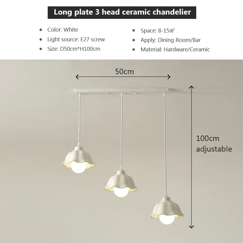 Decorbites™ Elegante LED-Hängelampe in Creme für das Esszimmer