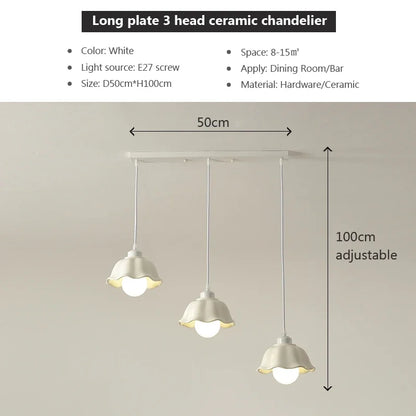Decorbites™ Elegante LED-Hängelampe in Creme für das Esszimmer