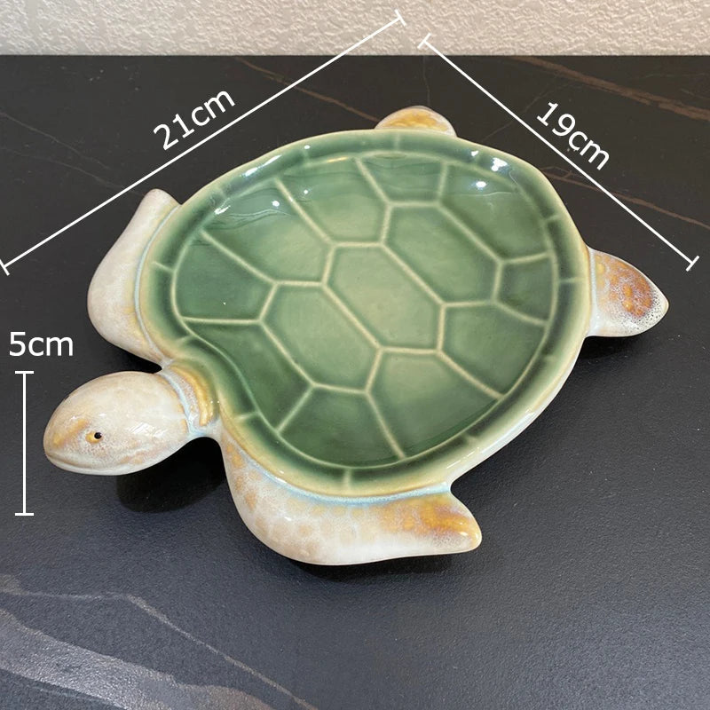 Decorbites™ Süße Schildkröten-Statue-Tablett Schreibtisch-Dekoration Raum-Dekor Kreative Skulptur