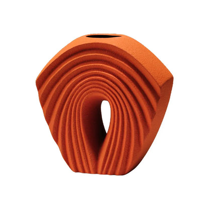 DecorBites™ Geometric Folds Ceramic Flower Vase - Home Decor Handicrafts