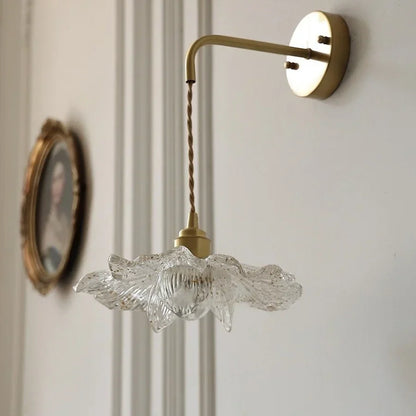 DecorBites™ Clear Flower Acrylic LED Wall Lamp: Copper Modern Nordic Stair Light