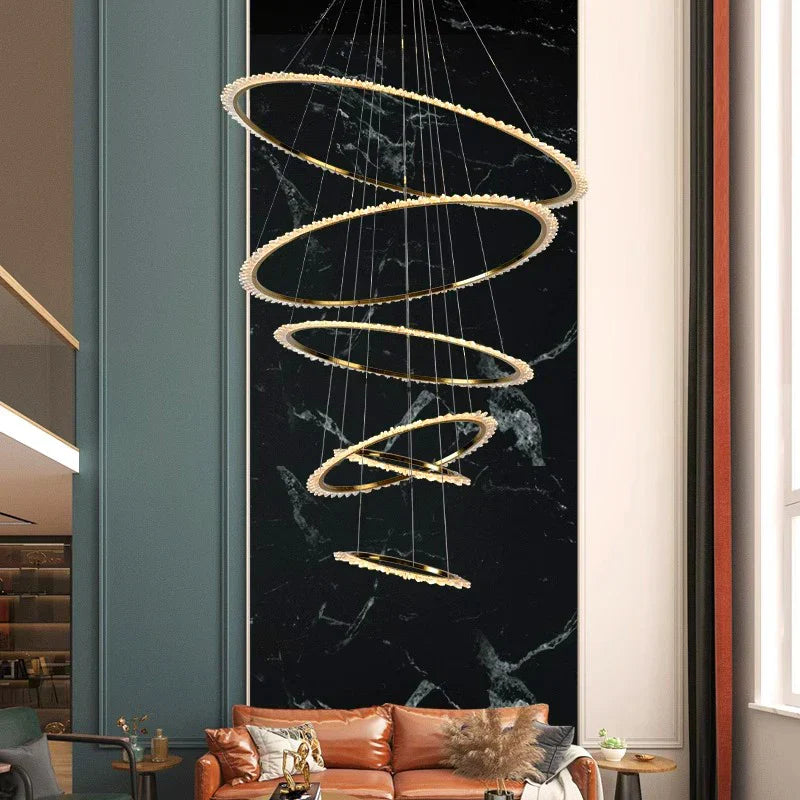 Decorbites™ Kristall-Leuchter: Treppen-Hängeleuchte, Wohnzimmer- & Innenbeleuchtung