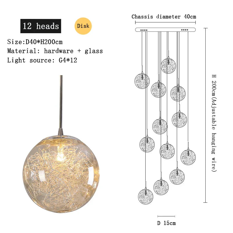 Decorbites™ Kristall-Deckenleuchter für modernes Loft-Wohnzimmer, Zuhause, Hotel, Küche, Schlafzimmer-Beleuchtung