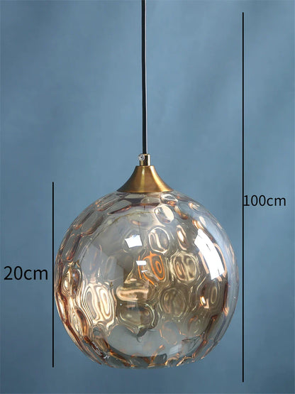 DecorBites™ Glass Ball Pendant LED Chandelier for Bedroom Dining Room Kitchen