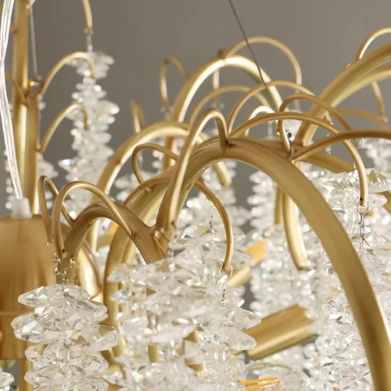 Gold Crystal Chandelier Oval120cm For Dining
