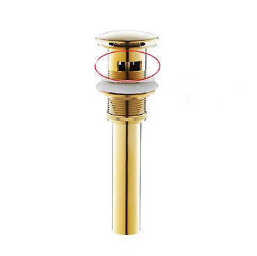 Gold Square Basin Faucet Deck-Mounted Single-Handle