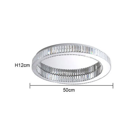 DecorBites™ Crystal LED Chrome Ceiling Light Stainless Steel Art Lighting