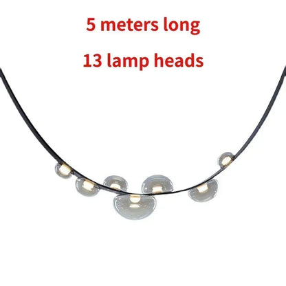 Nordic Leather and Glass Pendant Chandelier