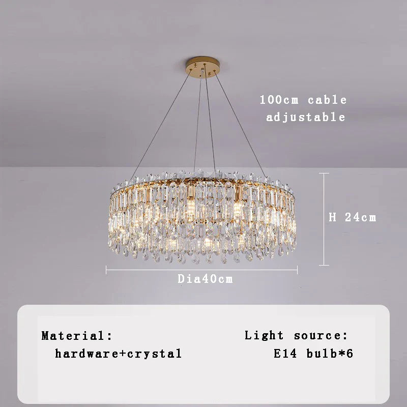 Decorbites™ Kristallanhänger-Lüster für Wohnzimmer Schlafzimmer - Luxus-Hanglampe von Lamparas Lustres