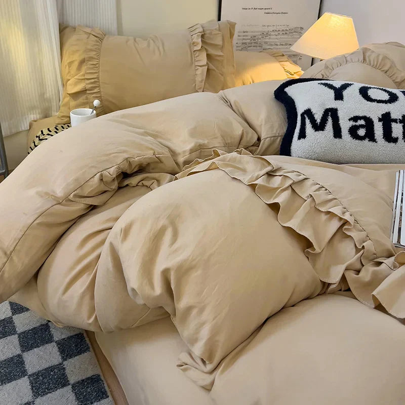 Microfiber Lace Duvet Set