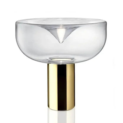 Decorbites™ Aella Tischleuchte: Elegante klare Glas-Luxus-Kunst-Schreibtischlampe für Büro, Schlafzimmer und Eingangsbereich