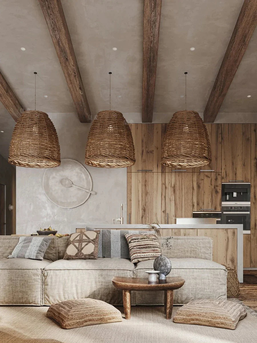 Decorbites™ Handgefertigte Rattan-Küstenresort-Hängeleuchte - Wabi-Sabi-Lebensstil