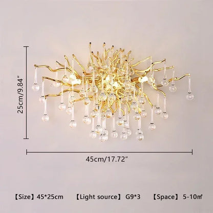 Decorbites™ Kristall-LED-Wohnzimmer-Kronleuchter, moderner Luxus-Wassertropfen-Pendant-Lampe