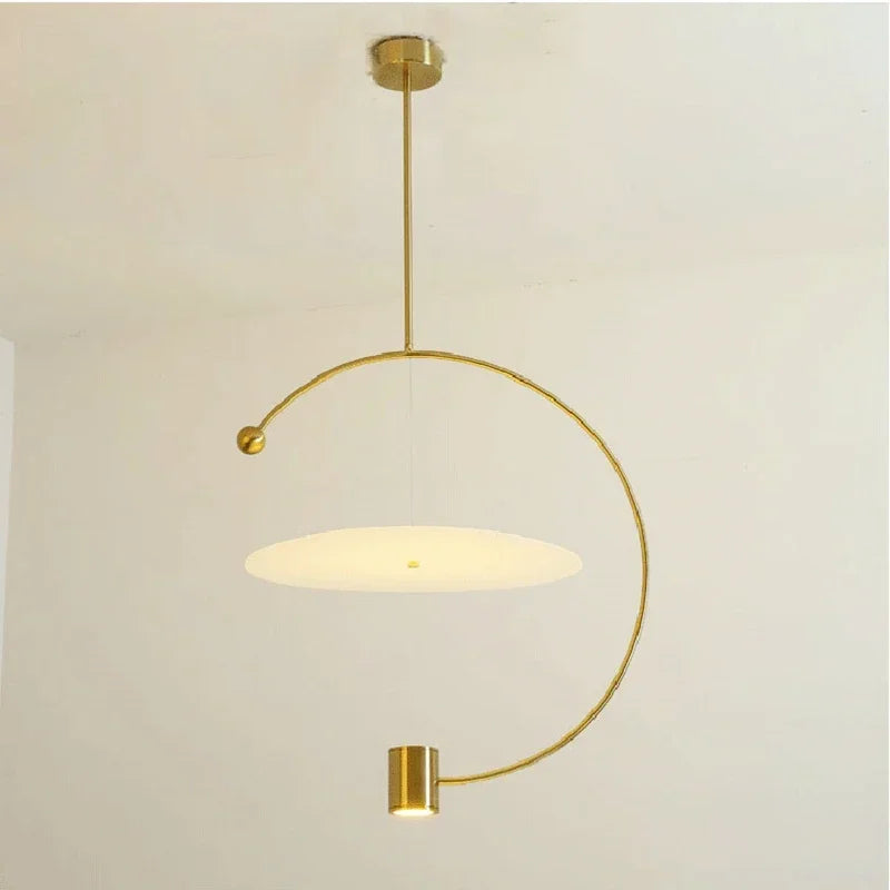 Gold Iron LED Pendant Light