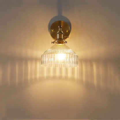 DecorBites™ Glass Pull Chain LED Wall Lamp Copper Socket Study Living Room Stair Light