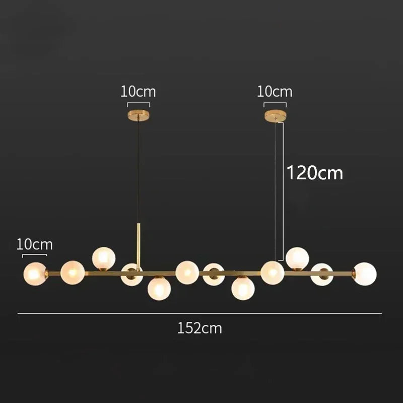 Decorbites™ Glas-Kugeln-LED-Hängeleuchten für Zuhause Esszimmer Kücheninsel Kronleuchter