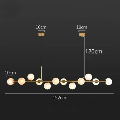 Decorbites™ Glas-Kugeln-LED-Hängeleuchten für Zuhause Esszimmer Kücheninsel Kronleuchter