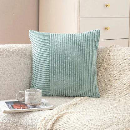 DecorBites™ Corduroy Striped Body Pillow: Soft Lumbar Support & Cozy Home Decor