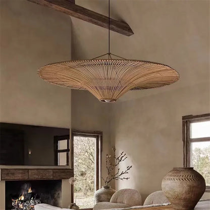 Decorbites™ Handgefertigte Rattan-Hängeleuchte für Esszimmer, Wohnzimmer, Schlafzimmer, Hotel