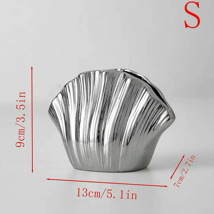 Decorbites™ Gradient Shell Keramikvase | Bunte Blumentopf Heimdekoration & Accessoires