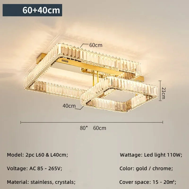 Decorbites™ Kristall dimmbare Deckenleuchte - Luxus-Leuchte für Wohnzimmer und Schlafzimmer