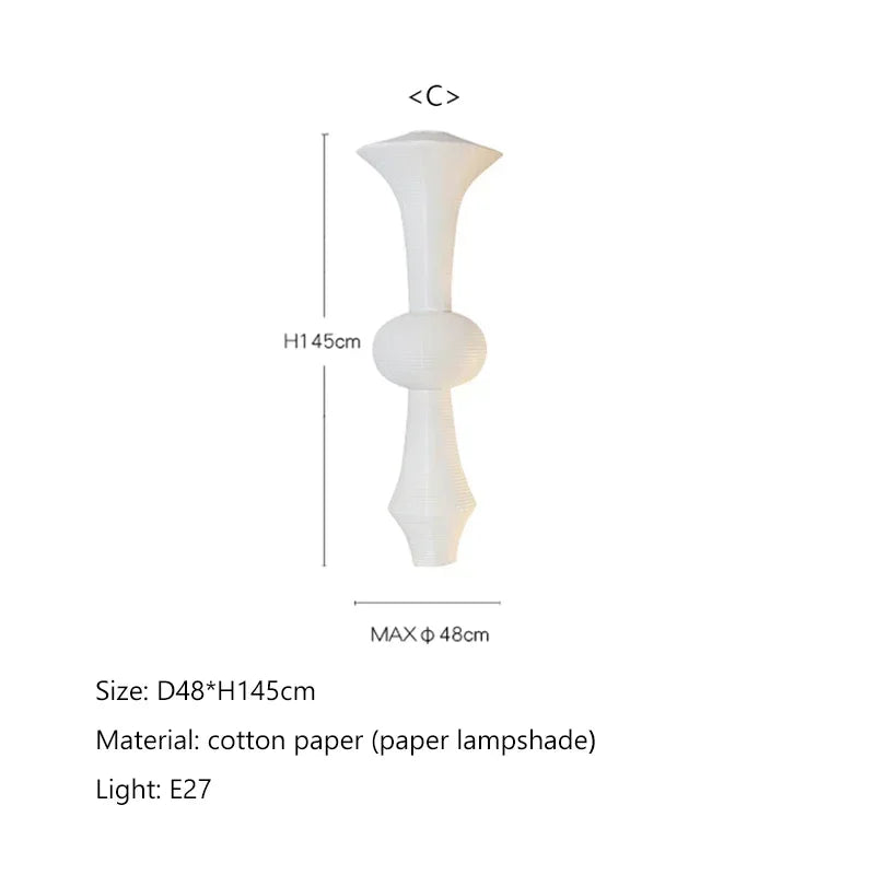 Cotton Paper Wabi Sabi Lamp
