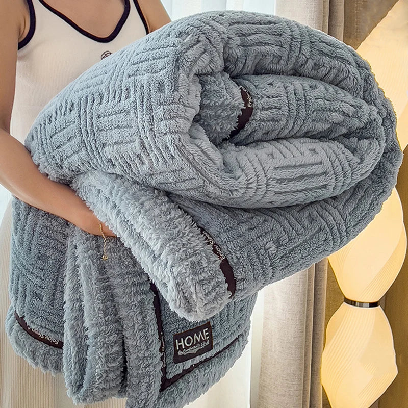 DecorBites™ Double-Layer Luxury Coral Fleece Winter Blanket