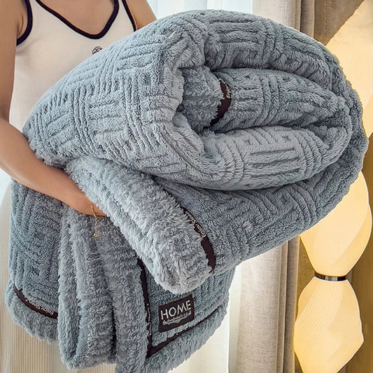 DecorBites™ Double-Layer Luxury Coral Fleece Winter Blanket