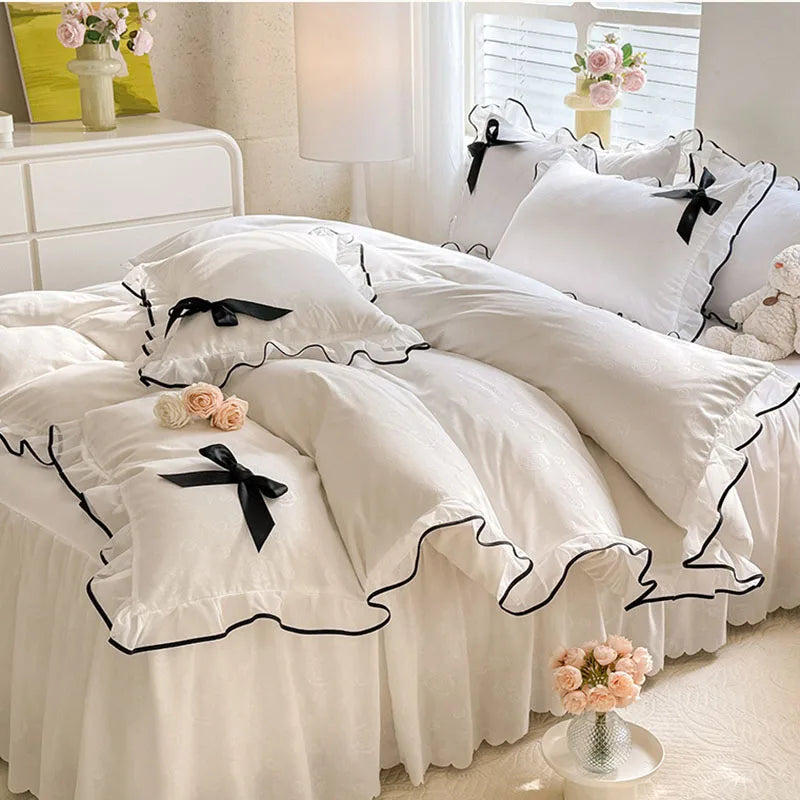 Polyester Lace Bed Skirt