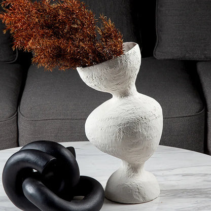 Decorbites™ Geometrische Abstrakte Keramikvase Schräge Einrichtungsartikel Raumdekoration Zubehör