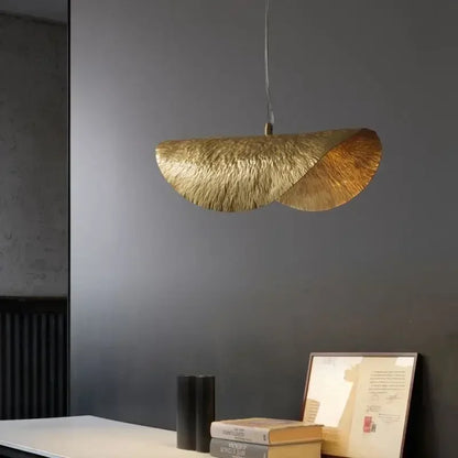 DecorBites™ Gold Lotus Leaf LED Chandelier for Living Room Dining Kitchen Island