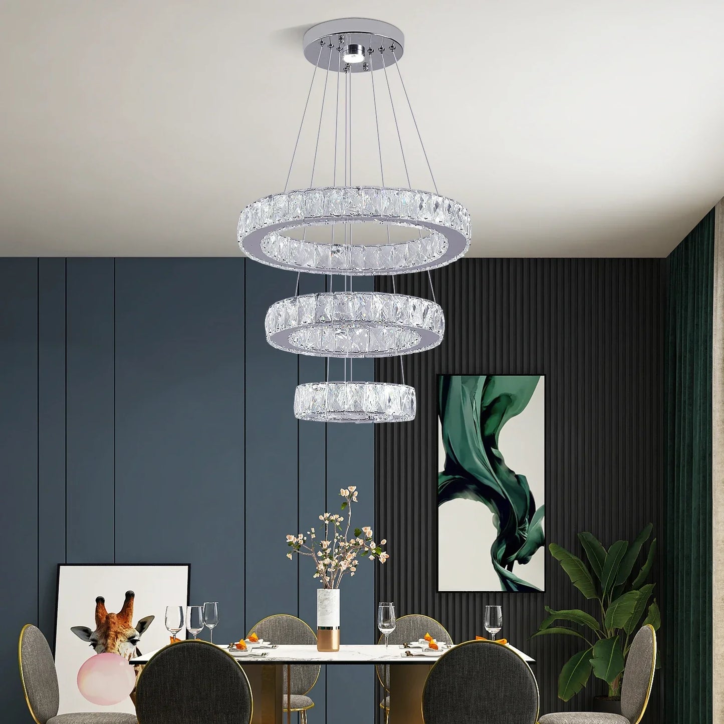 Decorbites™ Crystal-LED-Kronleuchter: Moderne Hängelampe für luxuriöse Einrichtung des Wohnraums