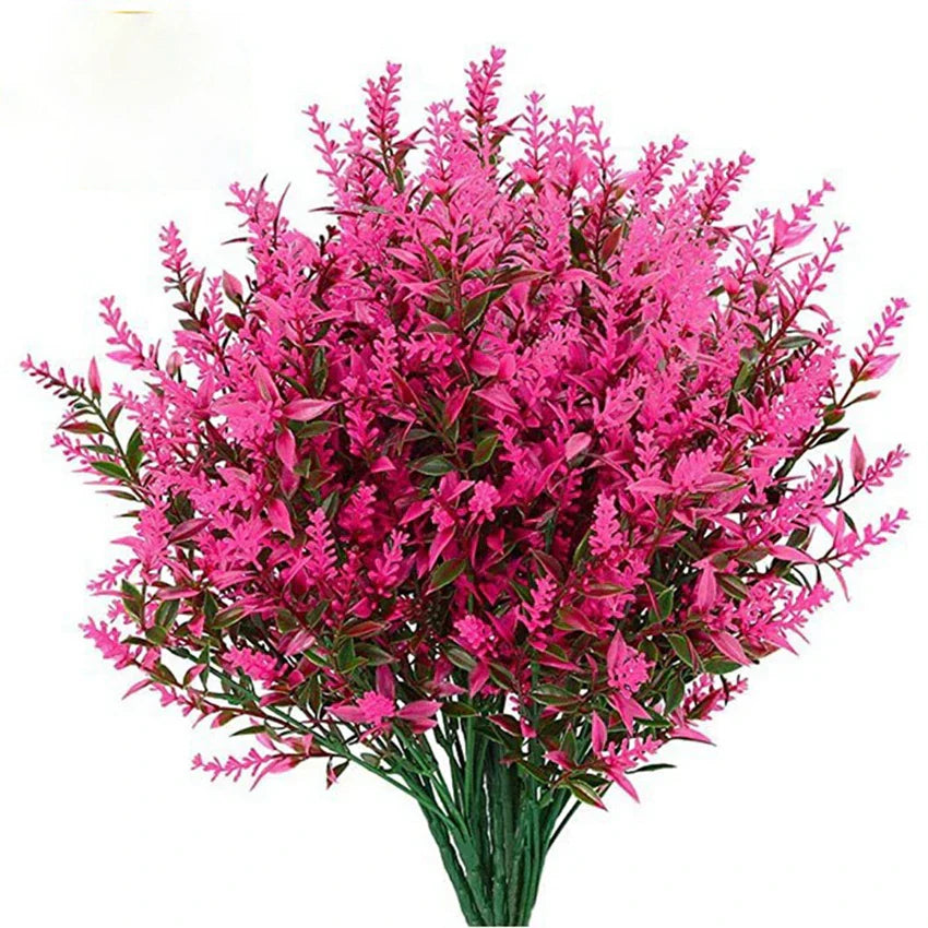 Lavender Plastic Grass Bouquet