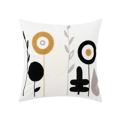 Decorbites™ Daisy Floral Geometric Embroidery Kissenbezug, Weiches Bequemes Heimdekoration Überzug