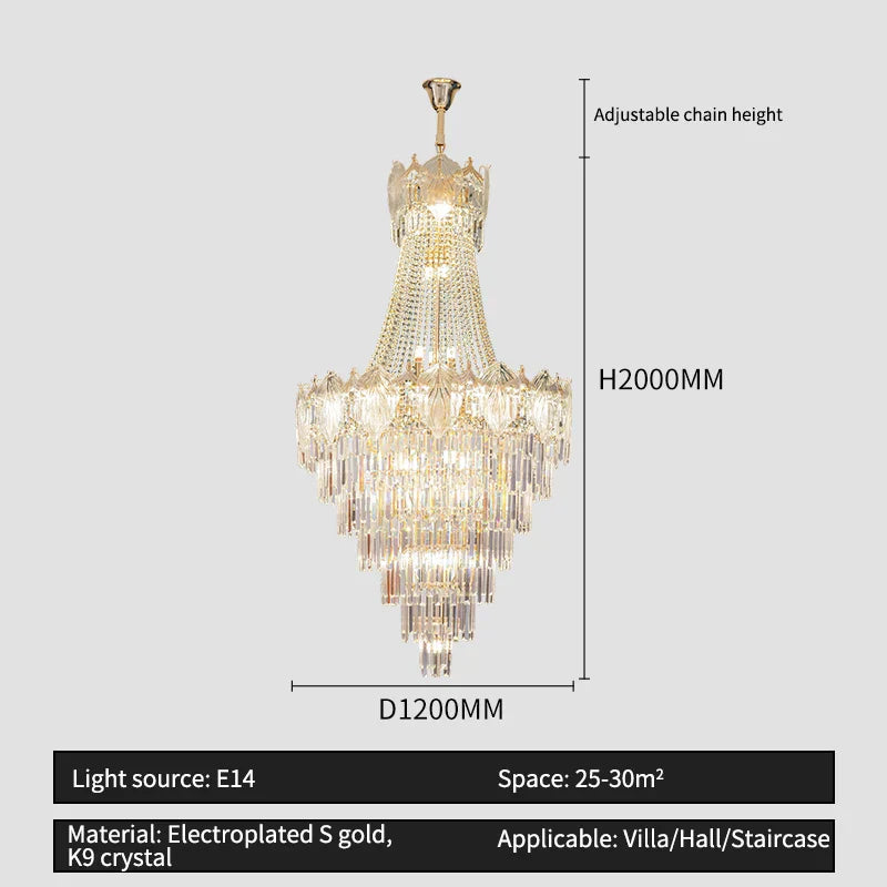 Decorbites™ Elegante Einfache Treppenhaus-Leuchter LED Wohnzimmer Villa Kreative Hotelbeleuchtung