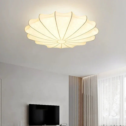Decorbites™ Sahne-Seiden-LED-Deckenleuchte für Wohnzimmer und Schlafzimmer, nordischer minimalistischer Stil