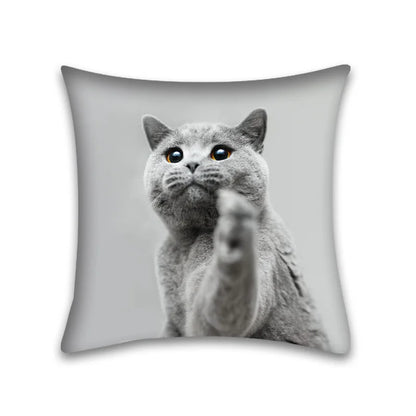 Decorbites™ Niedliches Katzen-Anime-Kissenbezug – 45x45 cm Cartoon-Hussenbezug für Zuhause und Büro