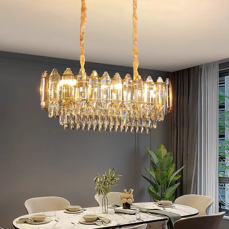 Gold Amber Crystal Chandelier Dia150cm Living Room