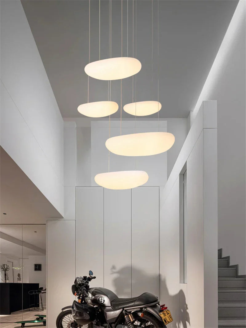 Decorbites™ LED-Kieselanhängerleuchte: Stilvolle weiße Kronleuchter für die Dekoration von Wohnzimmer, Schlafzimmer und Restaurant.