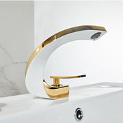 Gold White Basin Faucet