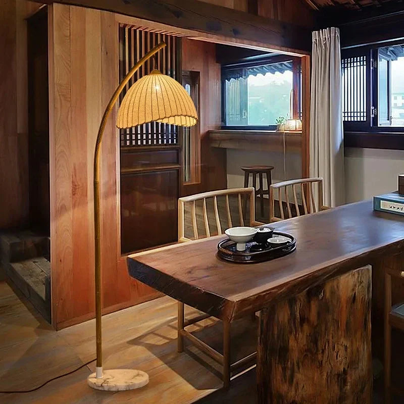 DecorBites™ Bamboo Shaped LED Floor Lamp for Living Room Bedroom Study Restaurant Décor