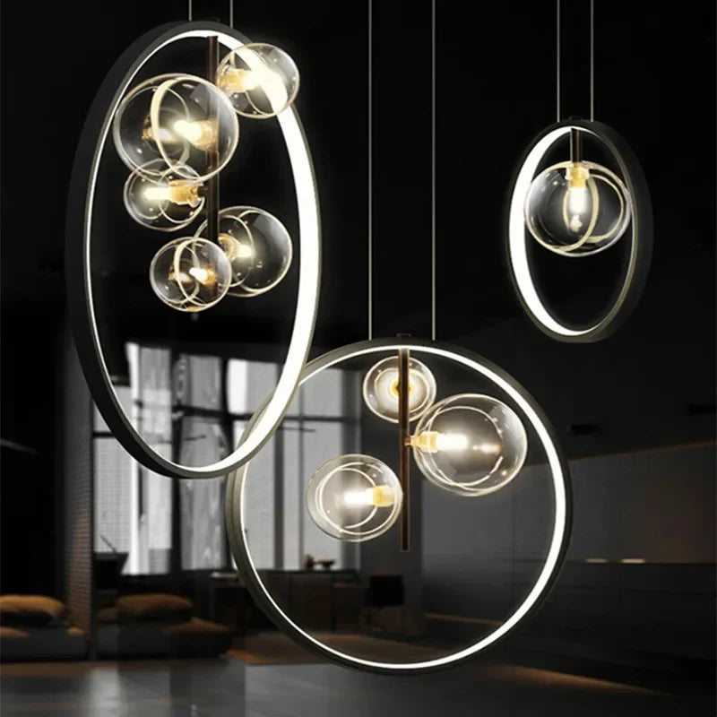 Decorbites™ Glasblasen-Kronleuchter: Moderne nordische LED-Hängeleuchte für Esszimmer und Küche