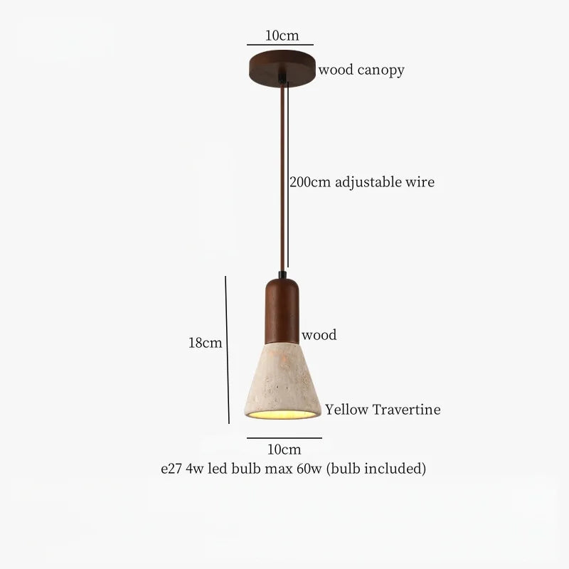 Travertine Wabi Sabi Lamp