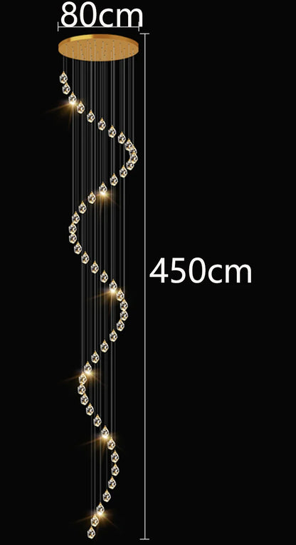 Modern Crystal Staircase Chandelier Pendant Light