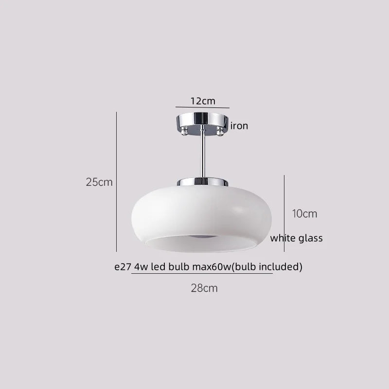 Decorbites™ Baumwoll-Form LED-Deckenleuchte – Creme. Nordischer Stil, Flur Balkon Veranda Licht.