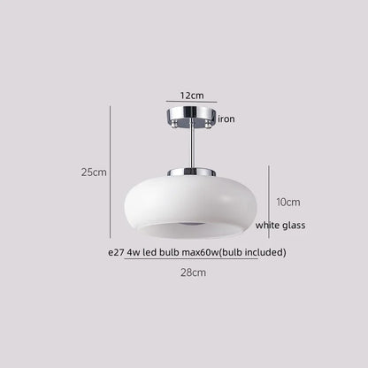 Decorbites™ Baumwoll-Form LED-Deckenleuchte – Creme. Nordischer Stil, Flur Balkon Veranda Licht.
