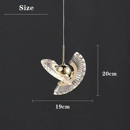 Decorbites™ Kristall-Oval-Goldring-Anhänger-Lampe-Kronleuchter für Wohnzimmer & Schlafzimmer