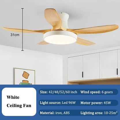 Decorbites™ LED-Deckenventilator mit Fernbedienung für Wohnzimmer und Schlafzimmer, 48-60 Zoll