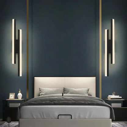 DecorBites™ Black 12W LED Wall Sconce Lamp for Bedroom & Living Room