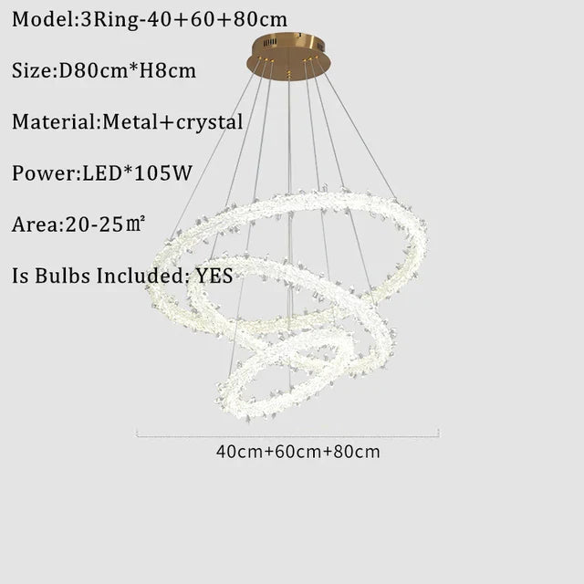 Decorbites™ K9-Kristall-Rundleuchter: Moderne LED-Hängeleuchte für Zuhause, Wohnzimmer, Schlafzimmer, Lobby